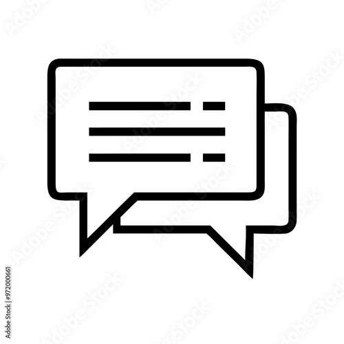 Speech Bubble Clipart Silhouette Icon - Transparent Background