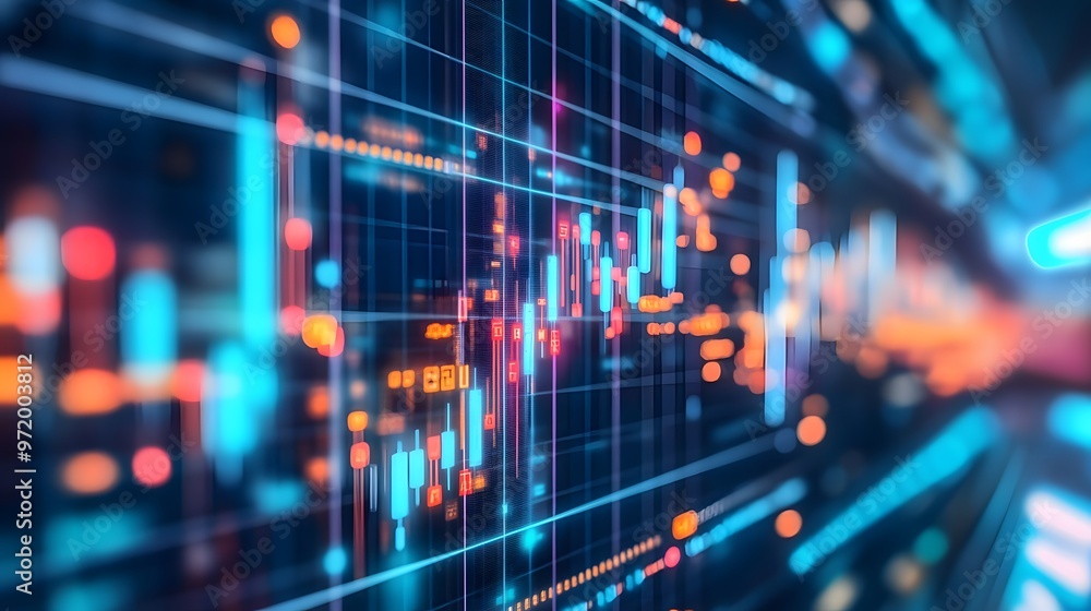 Abstract Futuristic Stock Market Data Display Abstract Futuristic Stock Market Data Display