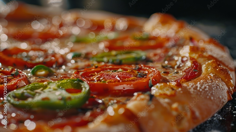 pepperini pizza, taken close up generative ai pepperini pizza, taken close up generative ai