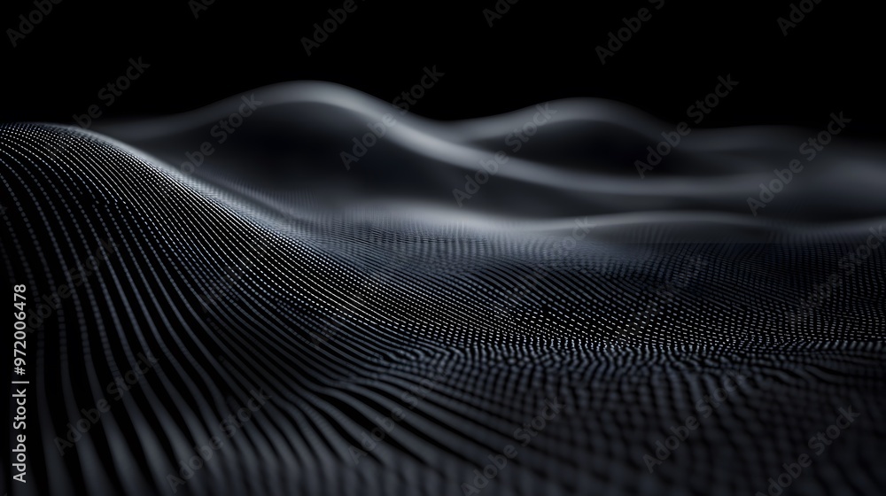 Abstract Black and White Wavy Grid Pattern Abstract Black and White Wavy Grid Pattern