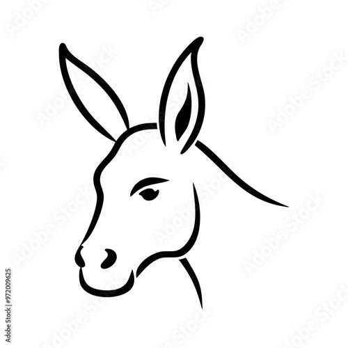 Donkey Vector Illustration - SVG, Cricut, and Clipart Files for T-Shirts, Logos, and Graphic Design Elements