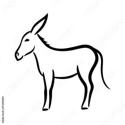 Donkey Vector Illustration - SVG, Cricut, and Clipart Files for T-Shirts, Logos, and Graphic Design Elements