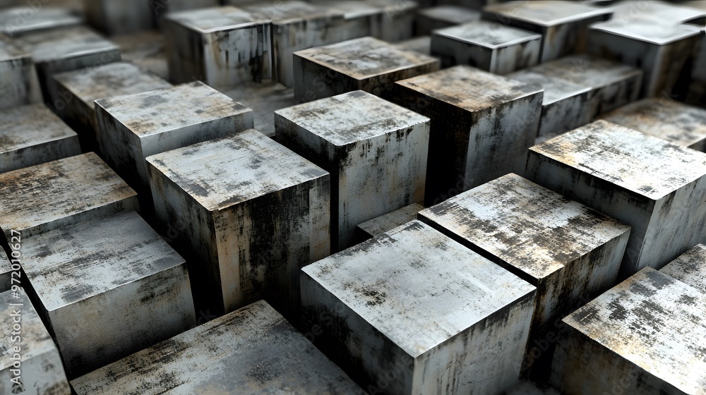 Abstract Grunge Concrete Cubes Texture Background Abstract Grunge Concrete Cubes Texture Background