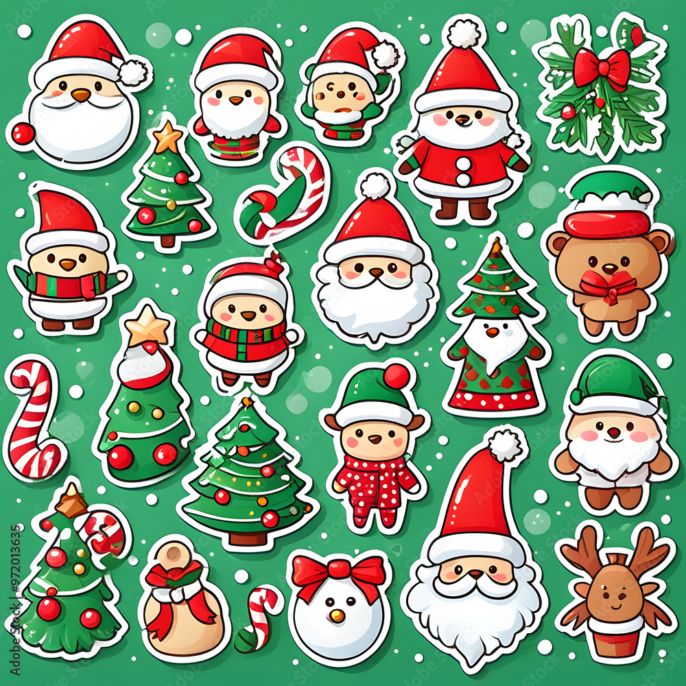 Stickers , Icons and elements of Christmas theme for any decorations. Stickers , Icons and elements of Christmas theme for any decorations.