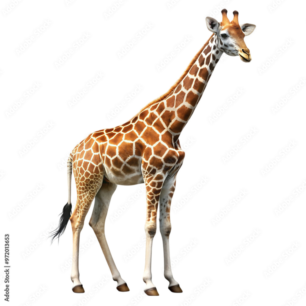 Fototapeta premium Giraffe Isolated on transparent background.