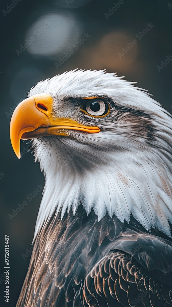 Obraz premium eagle isolated on paper background