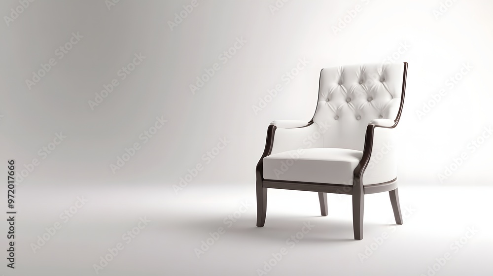 48. A lifelike 3D render of a contemporary dining chair with plush upholstery, isolated on a pristine white background 48. A lifelike 3D render of a contemporary dining chair with plush upholstery, isolated on a pristine white background