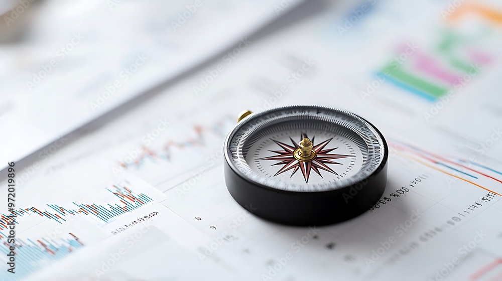 A professional photograph of a compass placed on top of financial charts, symbolizing guidance in investment. The image is sharp with deep depth of field and ample copy space for text. A professional photograph of a compass placed on top of financial charts, symbolizing guidance in investment. The image is sharp with deep depth of field and ample copy space for text.