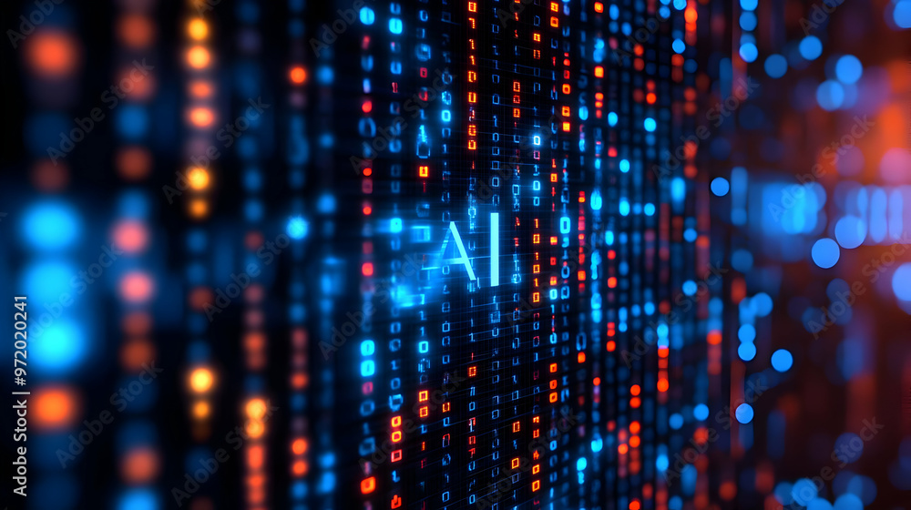 AI Code Binary Abstract Background AI Code Binary Abstract Background