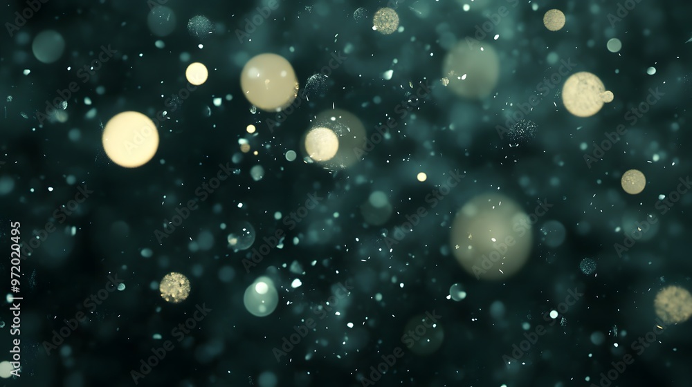 Abstract Bokeh Background with Teal and Gold Lights Abstract Bokeh Background with Teal and Gold Lights