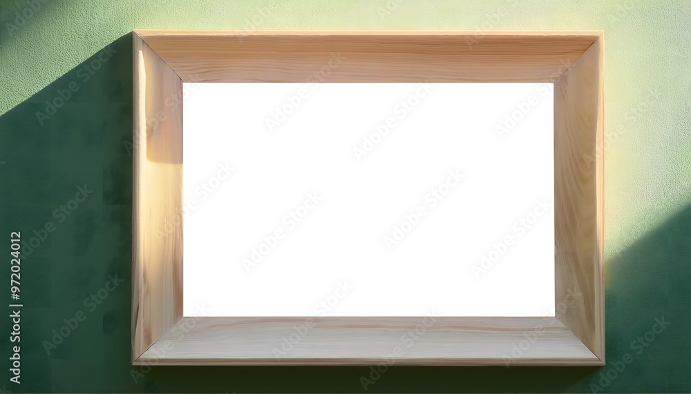 3D rendering of an empty photo frame on a studio background.