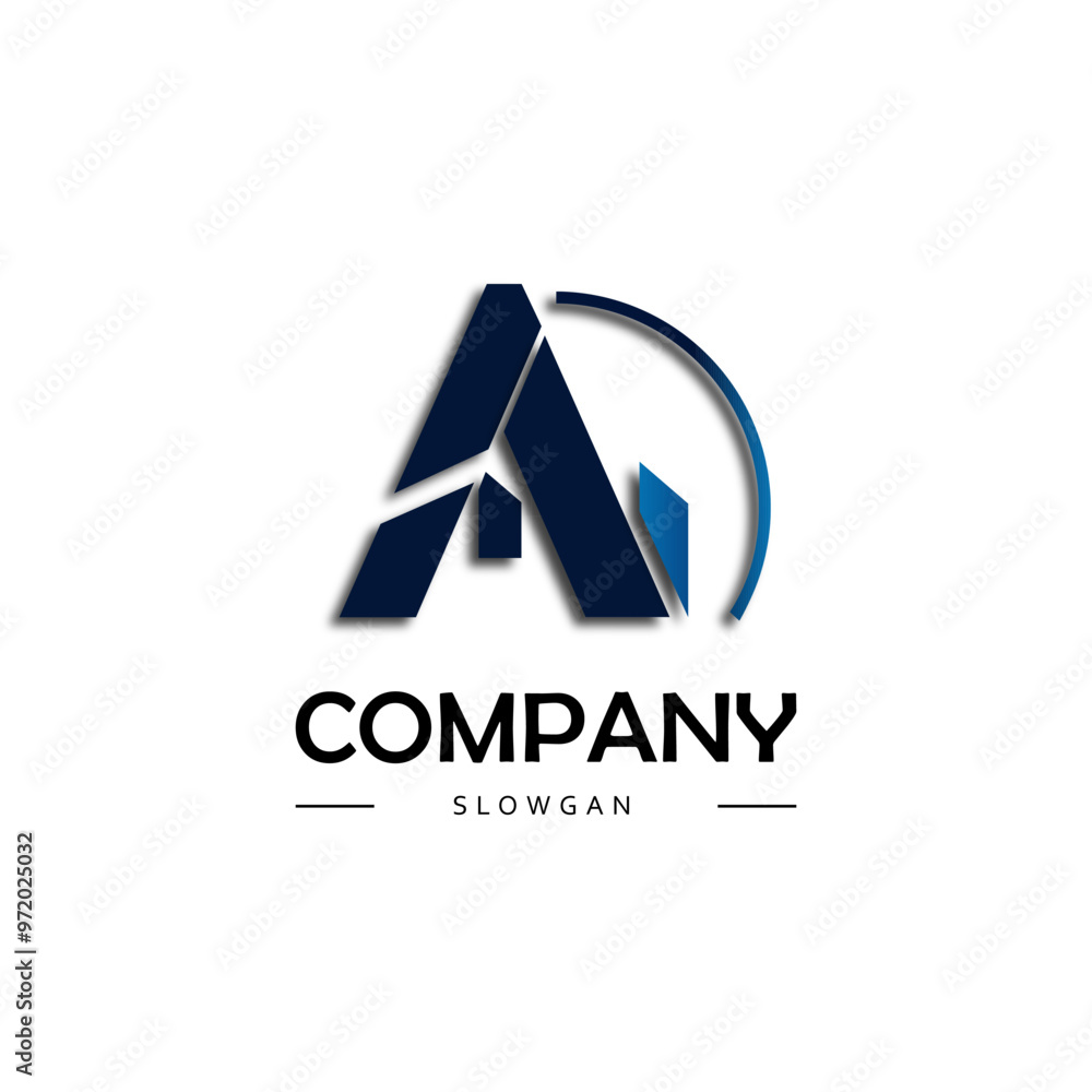Letter A Tech Logo Design Vector Stock illustration. A Logo Design Vector Stock.