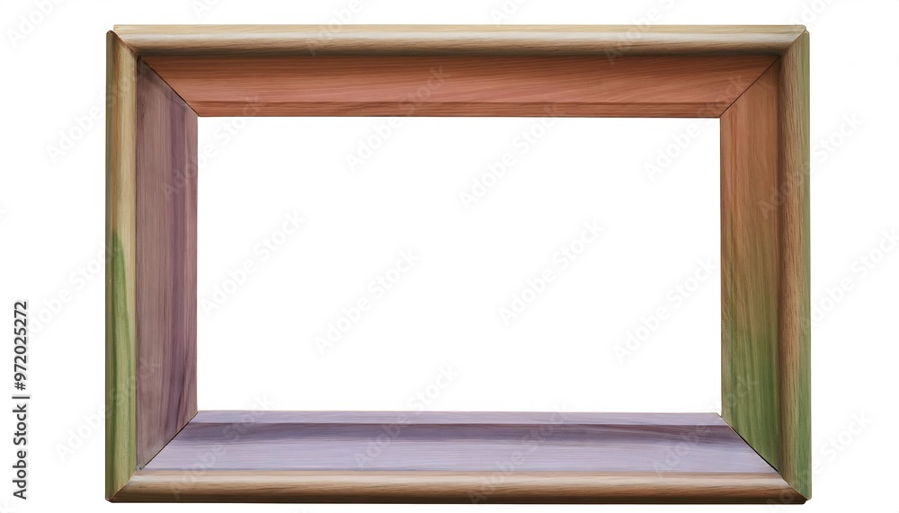 Fototapeta premium 3D rendering of an empty picture frame in a small room.