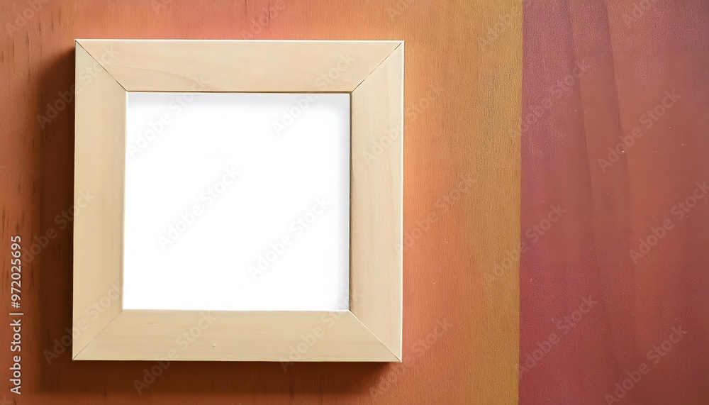 3D rendering of an empty picture frame in a small room. 3D rendering of an empty picture frame in a small room.