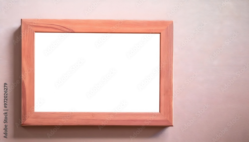 3D rendering of an empty picture frame in a small room. 3D rendering of an empty picture frame in a small room.