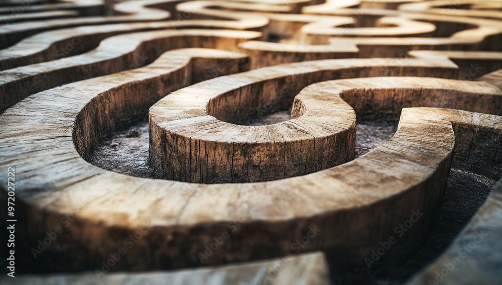 A maze of labyrinth representing the complexity and challenges in business A maze of labyrinth representing the complexity and challenges in business
