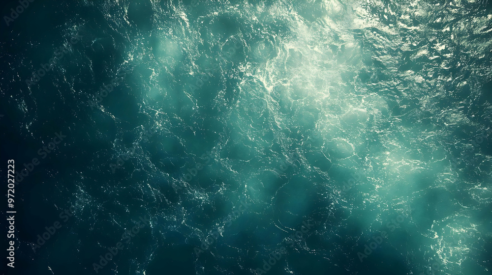 Aerial View of Ocean Water Texture with Ripples and Foam Aerial View of Ocean Water Texture with Ripples and Foam