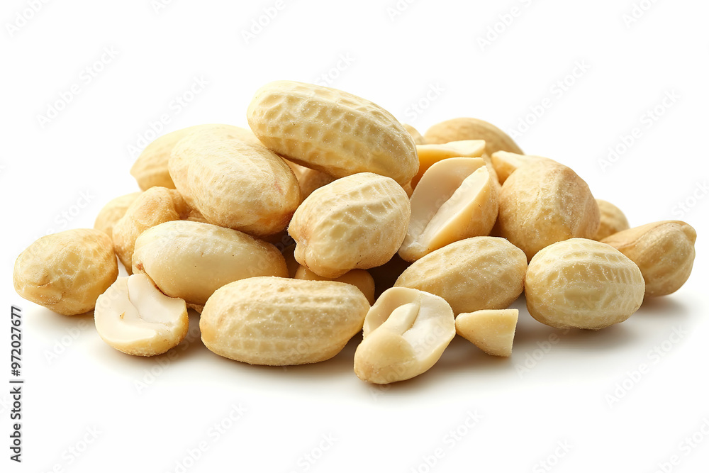 Heap of Peeled Peanuts Isolated on White Background Heap of Peeled Peanuts Isolated on White Background
