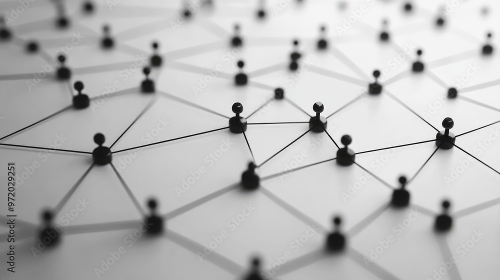 A network of interconnected black figures on a white background representing connection, communication, and collaboration. A network of interconnected black figures on a white background representing connection, communication, and collaboration.
