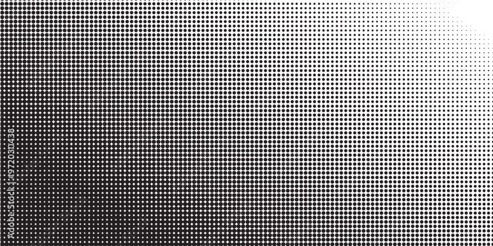 Halftone gradient. Dotted gradient, smooth dots spraying and halftones dot background seamless horizontal geometric pattern vector template set. modern Halftone gradient. Dotted gradient, smooth dots spraying and halftones dot background seamless horizontal geometric pattern vector template set. modern