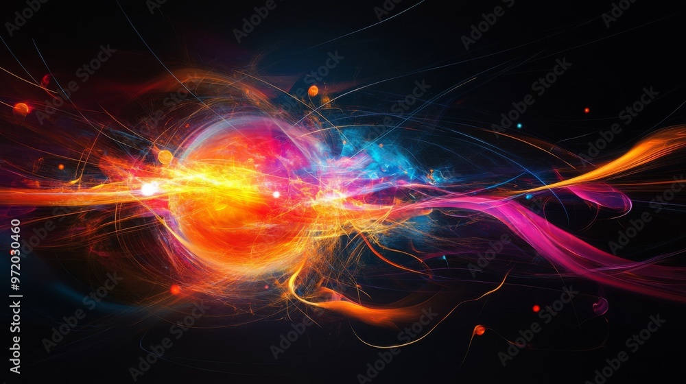 Fototapeta premium Abstract Colorful Energy Lines Background