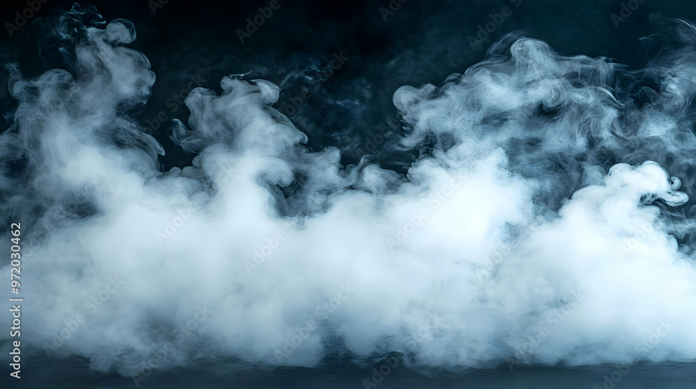 Abstract Smoke Cloud on Black Background Abstract Smoke Cloud on Black Background