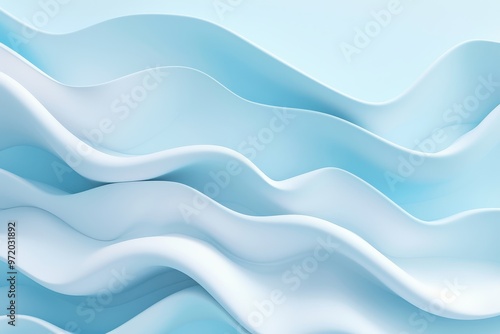 Wavy Ripple Texture, an abstract design featuring soft, flowing ripples that transition from light blue to white, created through advanced artificial intelligence techniques.