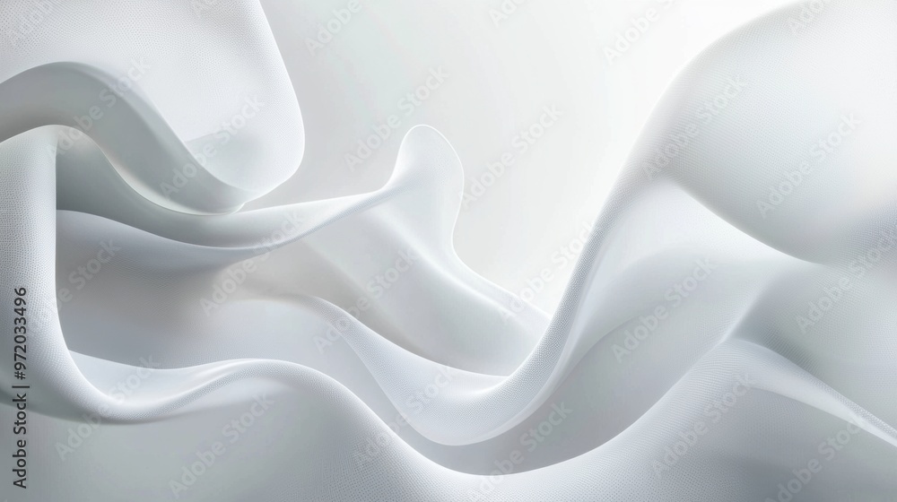 Obraz premium Smooth Flowing Satin like Wavy Abstract Background