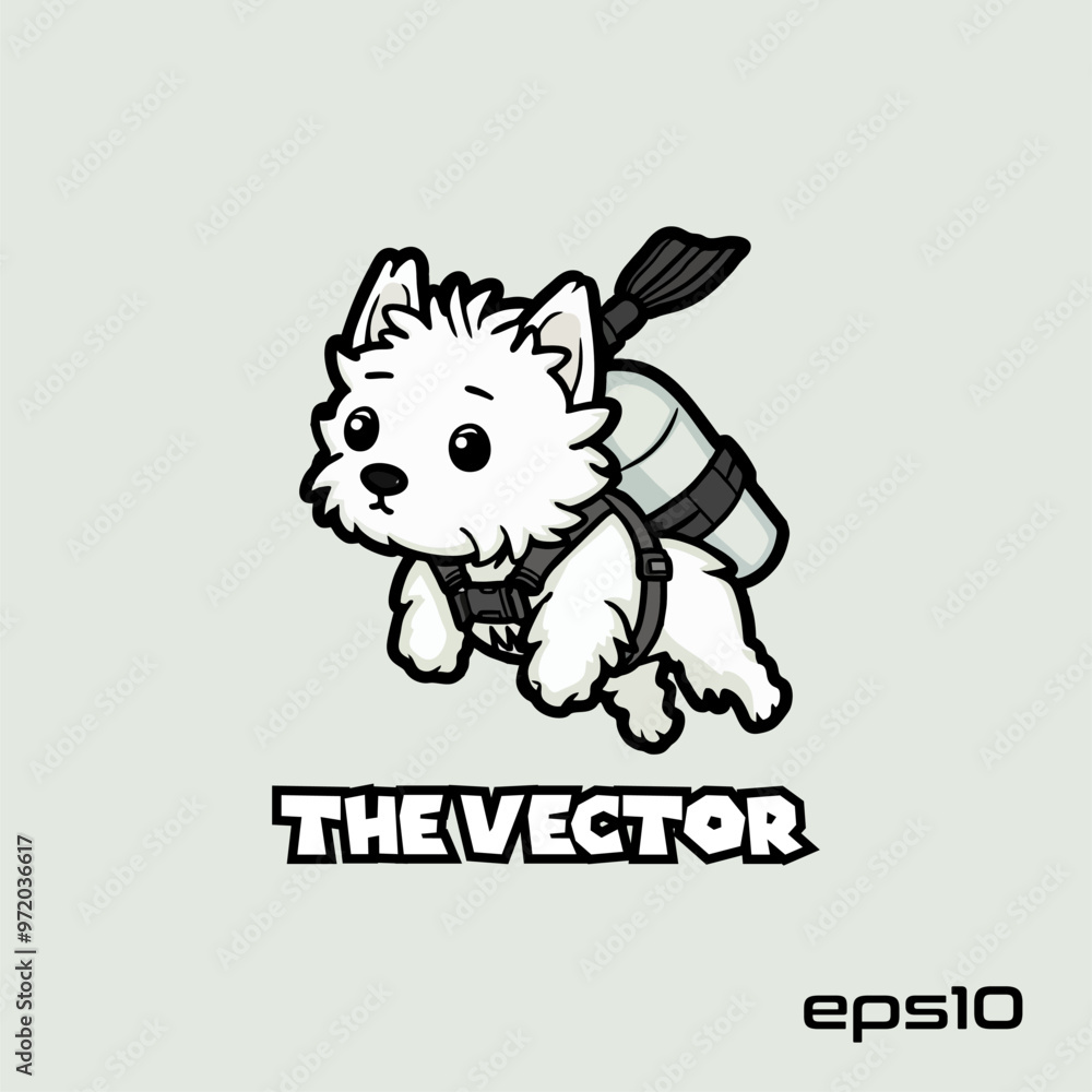 dive dog logo, vector, mascot, character, cartoon, illustration, eps10 dive dog logo, vector, mascot, character, cartoon, illustration, eps10