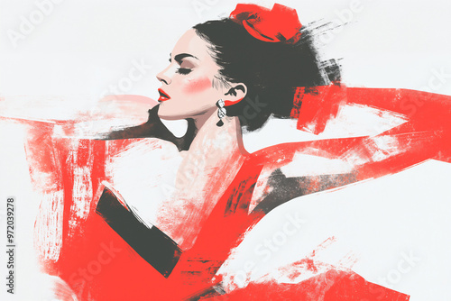 Lively Latin Dance Pose Capturing Movement