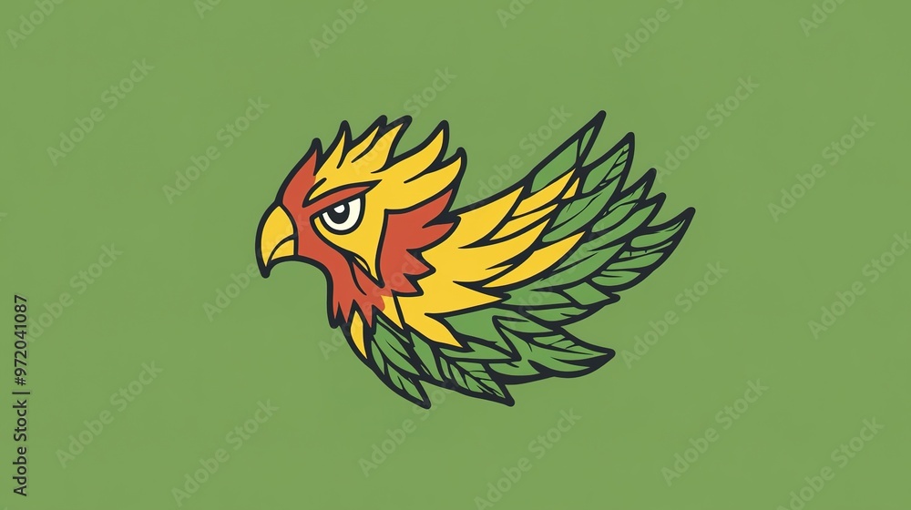 Fototapeta premium illustration of a parrot