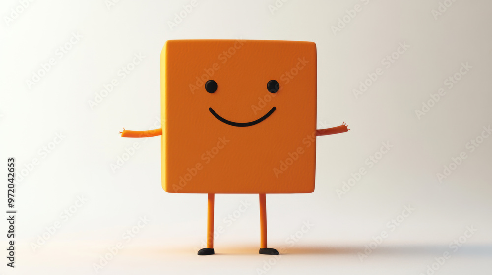 Fototapeta premium Happy Orange Square.