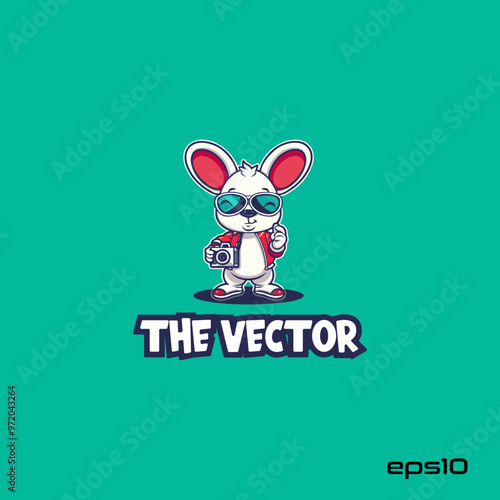 Cute photographer rat logo, vector, mascot, character, cartoon, illustration, eps10