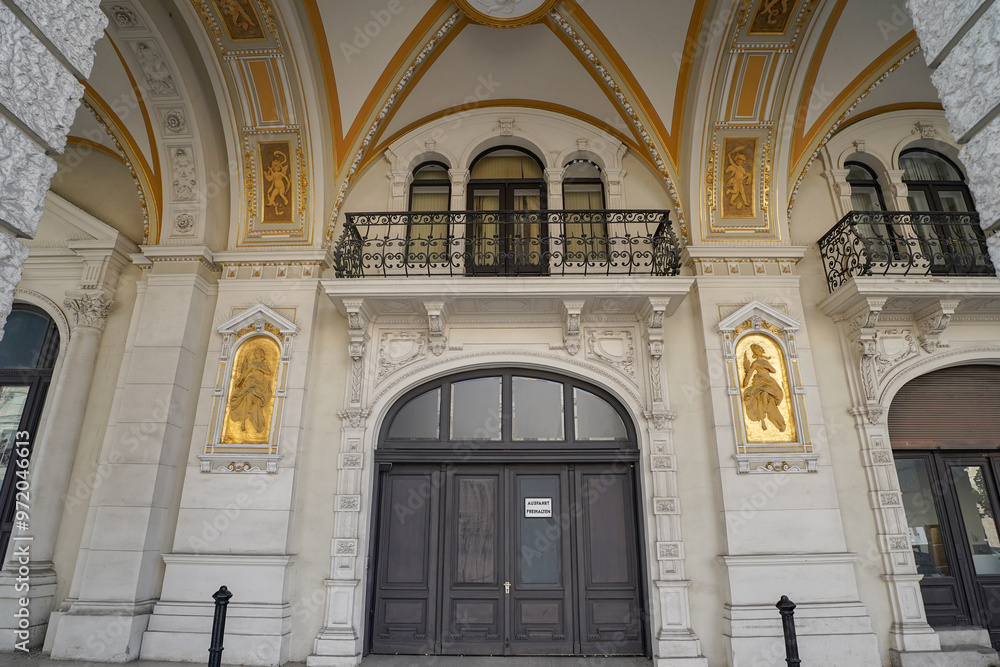 Obraz premium beautiful faacdes of Vienna , Austrian architecture