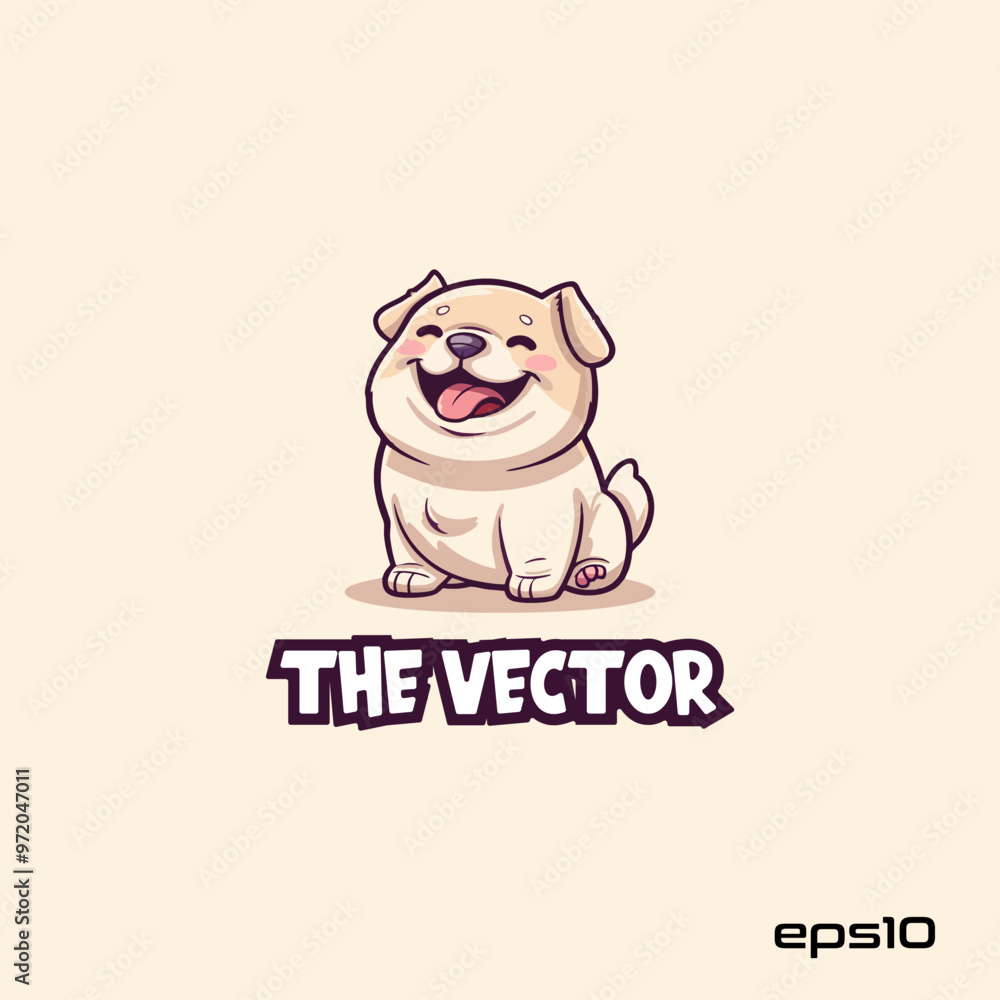 Cute dog logo, vector, mascot, character, cartoon, illustration, eps10 Cute dog logo, vector, mascot, character, cartoon, illustration, eps10