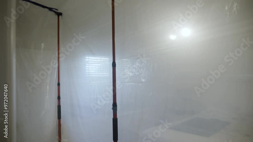 A dust Barrier was used to protect the room from the dust coming from the bathroom under construction