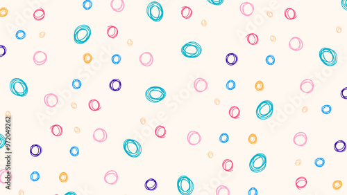 hand draw circle minimalis soft color baby background vector