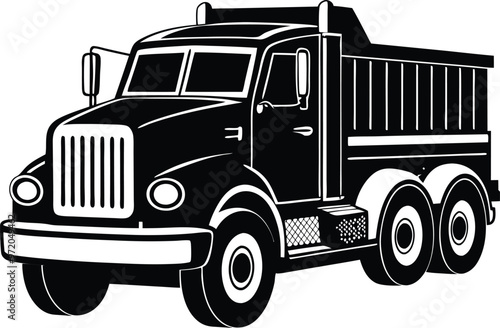 black truck vector illustration silhouette, Print