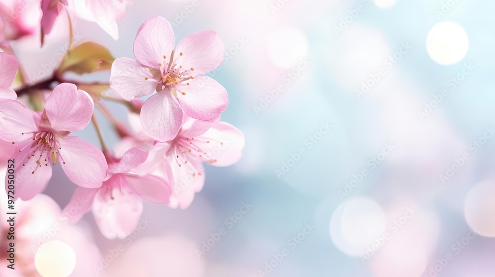 Blurred spring nature background, blooming flowers and trees under sunny sky, creating a picturesque scene of beauty in full bloom. Blurred spring nature background, blooming flowers and trees under sunny sky, creating a picturesque scene of beauty in full bloom.