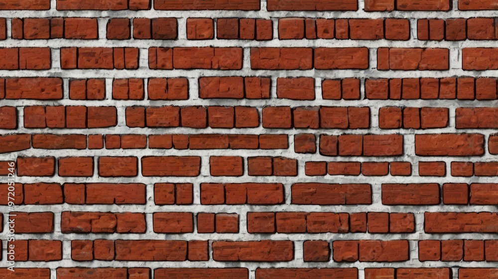 Fototapeta premium Timeless Texture: Red Brick Wall Vector Pattern