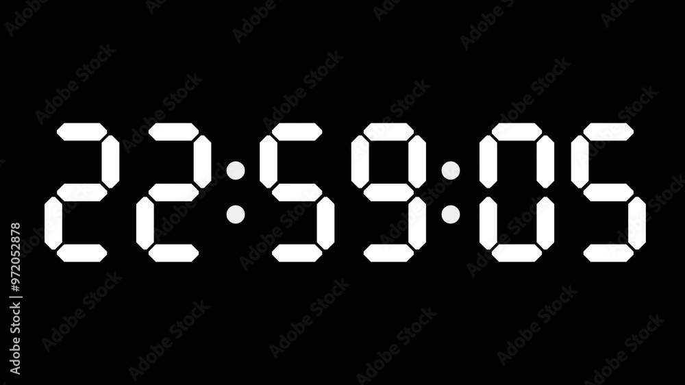22:59 - 60 Second Full-Screen Countdown Timer with 7-Segment Display | 10:59 PM (Ten O'Clock Fifty-Nine Minutes) | Twenty-Two O'Clock, Fifty-Nine Minutes 22:59 - 60 Second Full-Screen Countdown Timer with 7-Segment Display | 10:59 PM (Ten O'Clock Fifty-Nine Minutes) | Twenty-Two O'Clock, Fifty-Nine Minutes