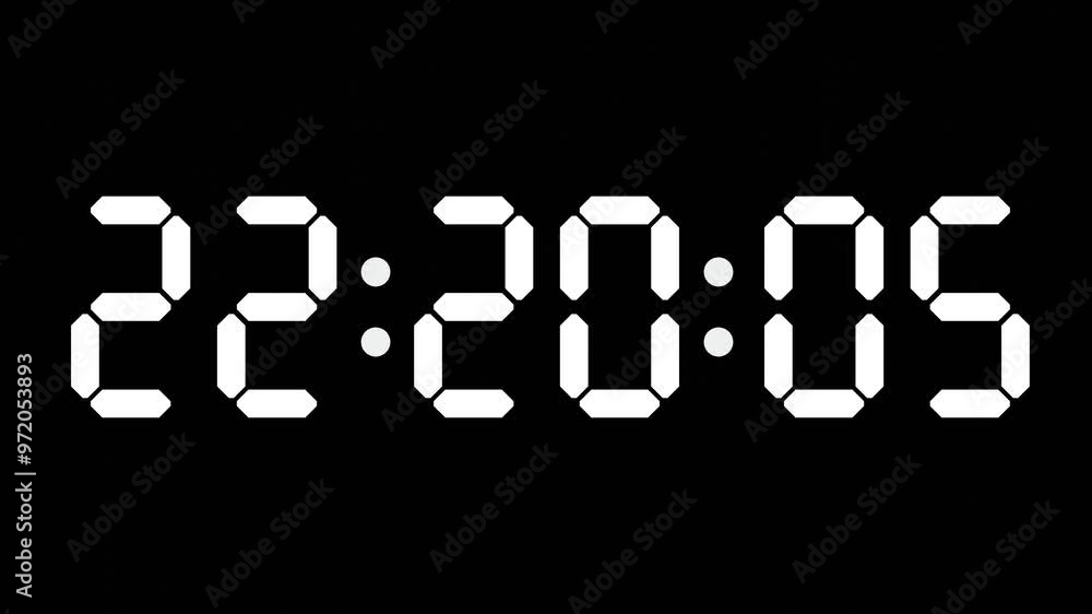 22:20 - 60 Second Full-Screen Countdown Timer with 7-Segment Display | 10:20 PM (Ten O'Clock Twenty Minutes) | Twenty-Two O'Clock, Twenty Minutes 22:20 - 60 Second Full-Screen Countdown Timer with 7-Segment Display | 10:20 PM (Ten O'Clock Twenty Minutes) | Twenty-Two O'Clock, Twenty Minutes