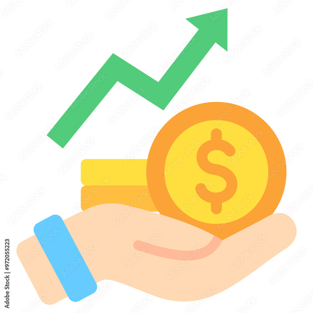 Investment multi color icon. related to education, business, economy, financial theme. best for UI, UX, app and web development. Investment multi color icon. related to education, business, economy, financial theme. best for UI, UX, app and web development.