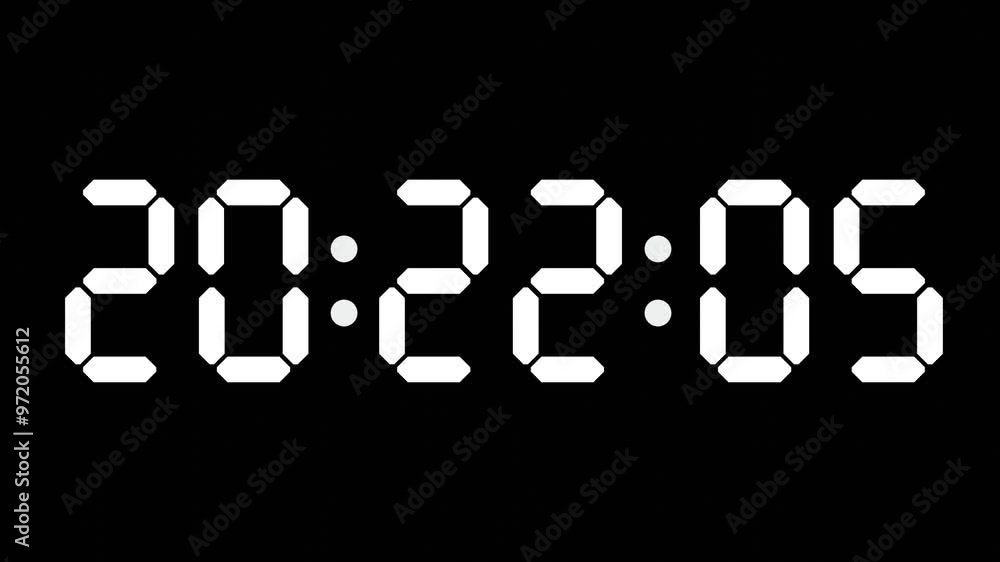 20:22 - 60 Second Full-Screen Countdown Timer with 7-Segment Display | 8:22 PM (Eight O'Clock Twenty-Two Minutes) | Twenty O'Clock, Twenty-Two Minutes 20:22 - 60 Second Full-Screen Countdown Timer with 7-Segment Display | 8:22 PM (Eight O'Clock Twenty-Two Minutes) | Twenty O'Clock, Twenty-Two Minutes