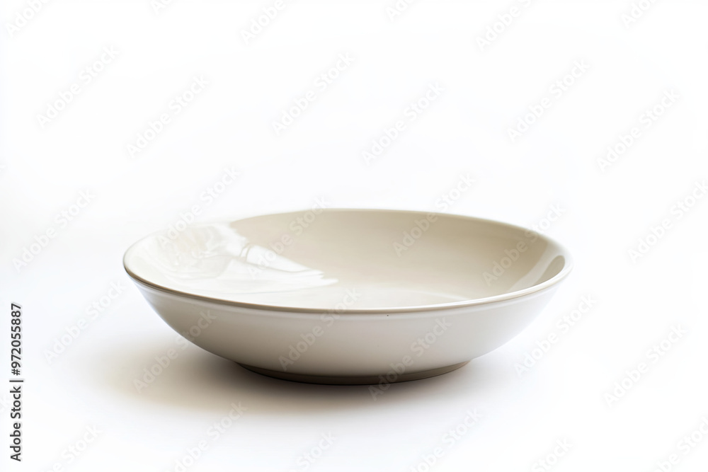 Ceramic dish with a glossy finish on a white background Ceramic dish with a glossy finish on a white background