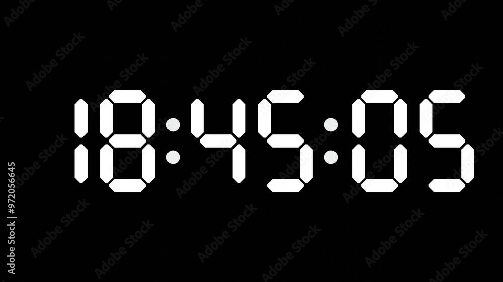 18:45 - 60 Second Full-Screen Countdown Timer with 7-Segment Display | 6:45 PM (Six O'Clock Forty-Five Minutes) | Eighteen O'Clock, Forty-Five Minutes 18:45 - 60 Second Full-Screen Countdown Timer with 7-Segment Display | 6:45 PM (Six O'Clock Forty-Five Minutes) | Eighteen O'Clock, Forty-Five Minutes