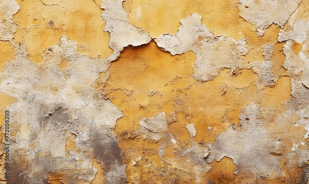 Obraz premium brown ochre wall texture, Generative AI 