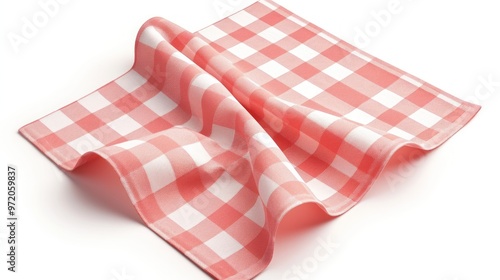 These plaid napkins are made of cotton and feature a vintage pattern with white dots on the front. The design features two squares arranged in a diagonal line to create an elegant look