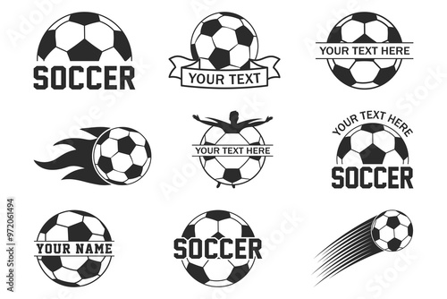 Soccer Ball Vector Bundle, Soccer Ball Eps, Soccer Silhouette, Soccer Monogram Svg,