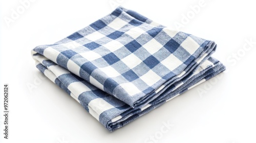 These plaid napkins are made of cotton and feature a vintage pattern with white dots on the front. The design features two squares arranged in a diagonal line to create an elegant look